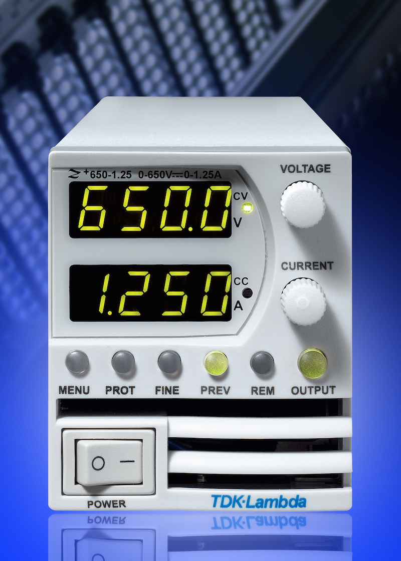 TDK adds 800W model to the TDK-Lambda Z+ series of high-voltage programmable DC power supplies